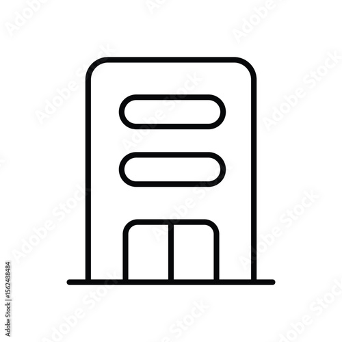 Apartment Building icon vector