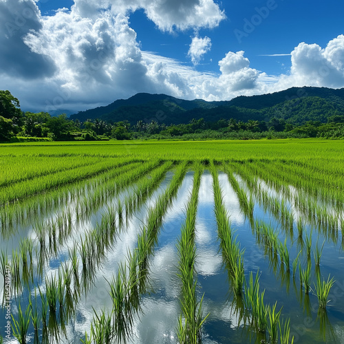 Rice field.