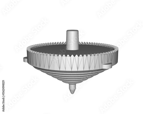 3d illustration of spinning top isolated