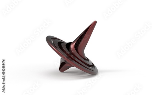 3d illustration of spinning top isolated