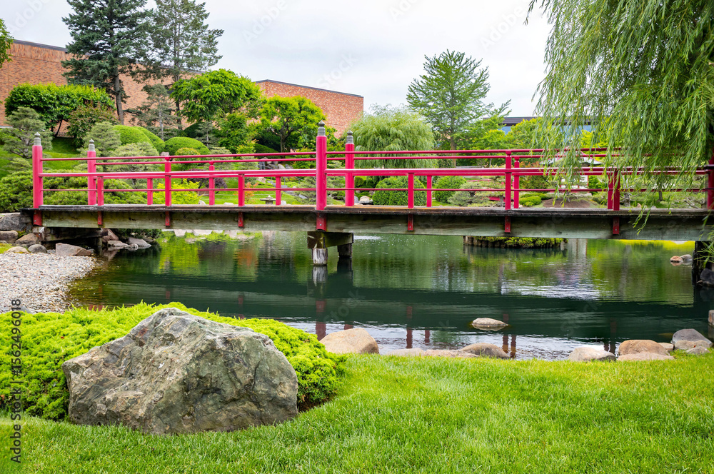 Fototapeta premium Scenic Summer View of Normandale Japanese Garden