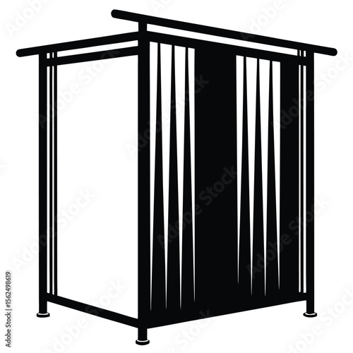 Modern Outdoor Changing Room Design Privacy Screen Structure for Beach, Pool, or Garden