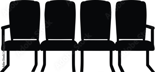 Silhouette of Waiting Room Chairs | Client Lounge Area