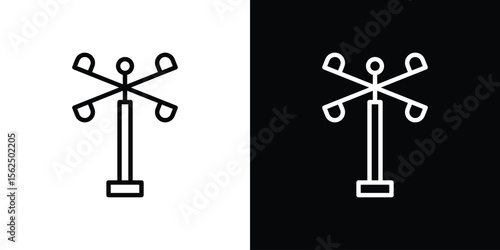Anemometer icon Black and White Vector Graphic
