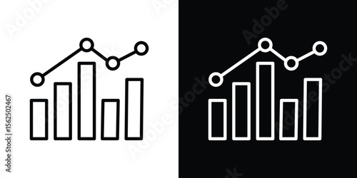 Benchmarking icon Black and White Vector Graphic