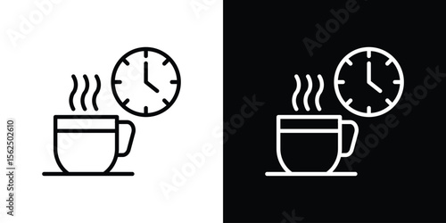 Break icon Black and White Vector Graphic