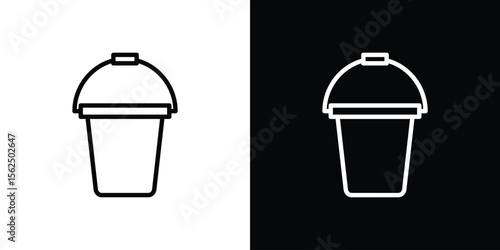 Bucket icon vector, Symbol, logo illustrations