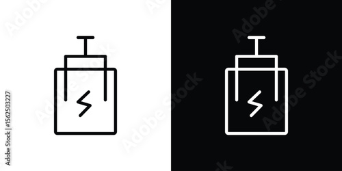 Circuit Breaker icon Black and White Vector Graphic