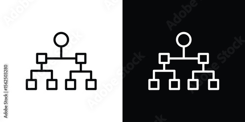 classification icon Black and White Vector Graphic