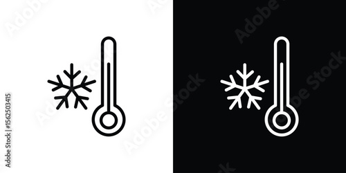 Cold icon Black and White Vector Graphic