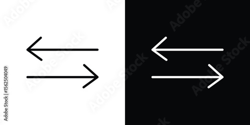 Double arrow icon Black and White Vector Graphic