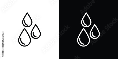 Drop icon Black and White Vector Graphic