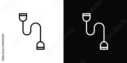 Exercise bands icon Black and White Vector Graphic