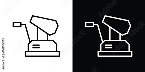 Floor sanding machine icon Black and White Vector Graphic