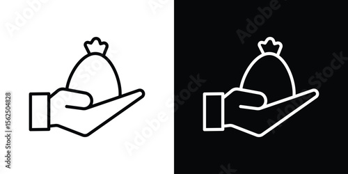 Inheritance law icon Black and White Vector Graphic