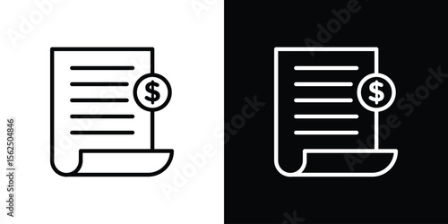 Invoice icon vector, Symbol, logo illustrations