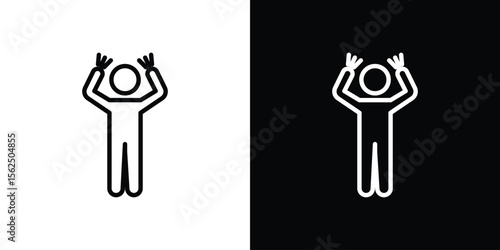 Irritated human icon Black and White Vector Graphic