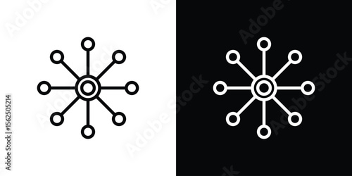 Multichannel icon Black and White Vector Graphic