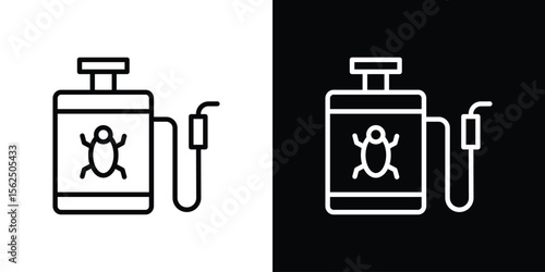Pesticide icon Black and White Vector Graphic