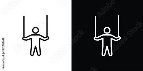 Puppet icon Black and White Vector Graphic