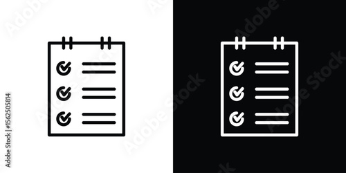Reservation icon Black and White Vector Graphic