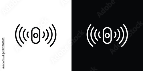 Sensor icon Black and White Vector Graphic