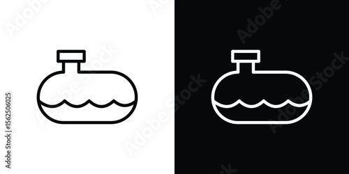 Sewerage tank icon Black and White Vector Graphic