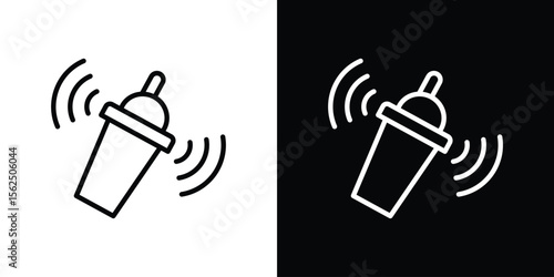 Shaker icon Black and White Vector Graphic
