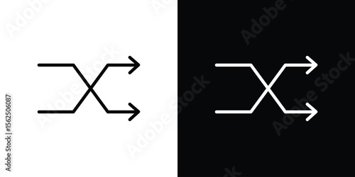 Shuffle icon vector, Symbol, logo illustrations
