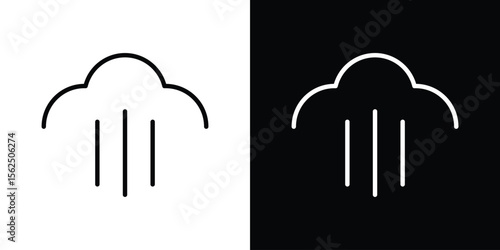 Steam icon Black and White Vector Graphic