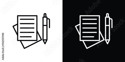 Wills and trusts icon Black and White Vector Graphic