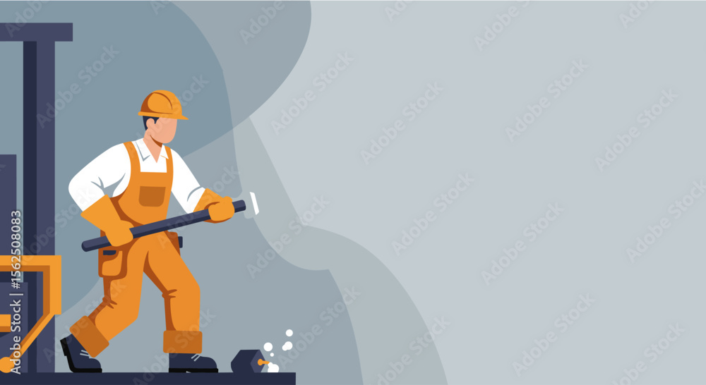 A construction worker in an orange jumpsuit operates a forklift, skillfully maneuvering it in a warehouse setting, showcasing expertise and precision in a dynamic industrial scene. A construction worker in an orange jumpsuit operates a forklift, skillfully maneuvering it in a warehouse setting, showcasing expertise and precision in a dynamic industrial scene.