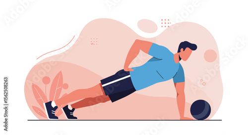 a Man push up with one hand