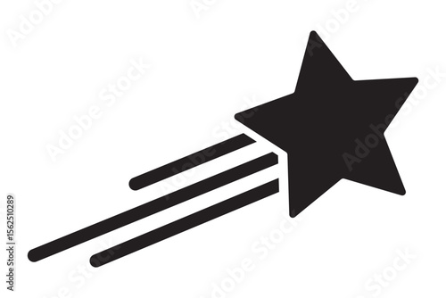 falling star icon. background white. Design EPS 10 