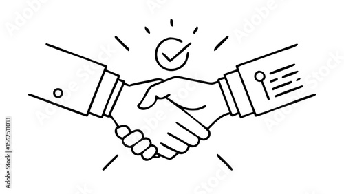 Handshake agreement partnership success collaboration business deal vector graphic