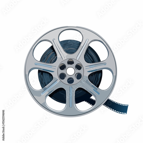 Film reel – coiled strip with open center
