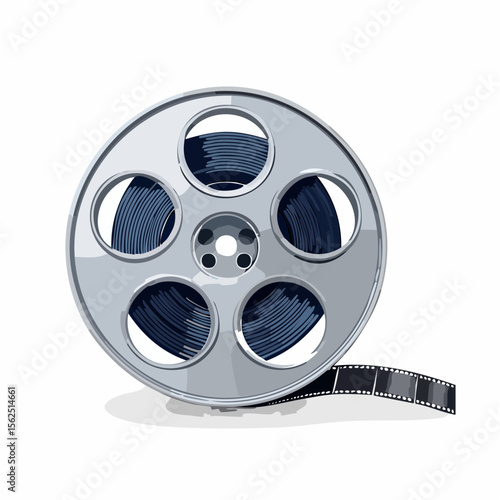 Film reel – coiled strip with open center
