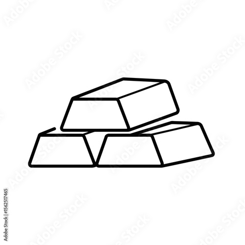 Investment banking gold bars icon representing wealth and finance
