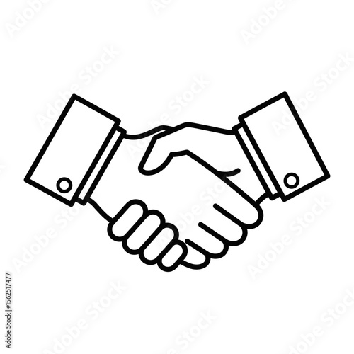Investment banking handshake icon symbolizing partnership and agreement