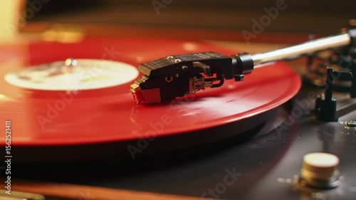 old gramophone and spinning vinyl