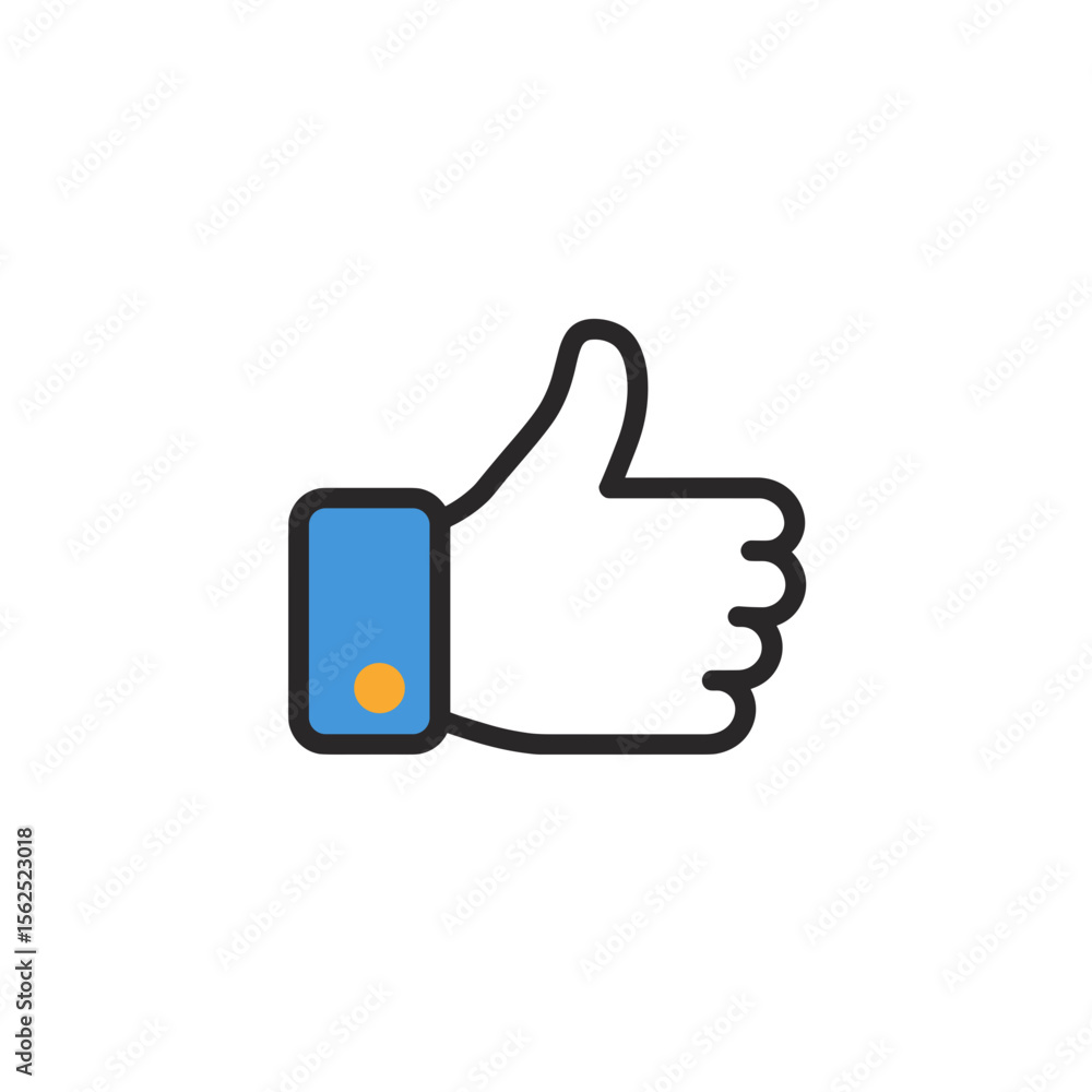 Social Media Like Icon – Bold Outline Style Social Media Like Icon – Bold Outline Style