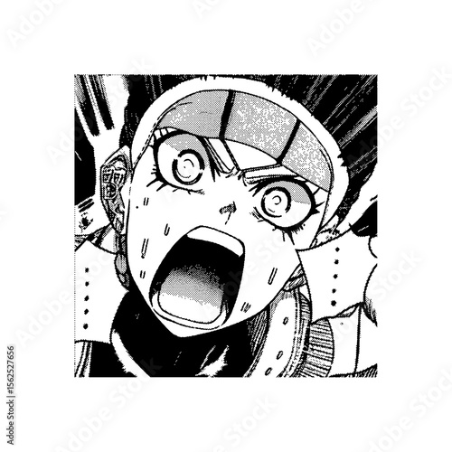 Anime Character Shouting in Excitement/Anger