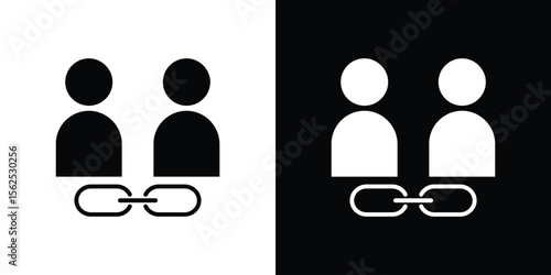 Affiliate link icon symbol. simple design editable.