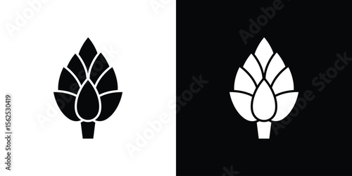 Artichoke icon symbol. simple design editable.
