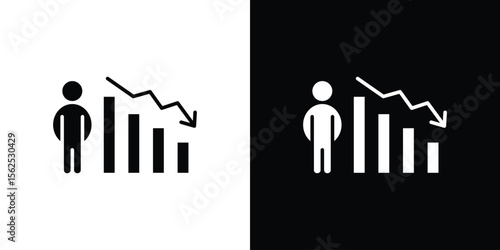 Attrition icon symbol. simple design editable.