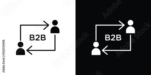 B2B icon symbol. simple design editable.