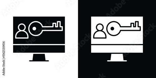 Authorize icon symbol. simple design editable.