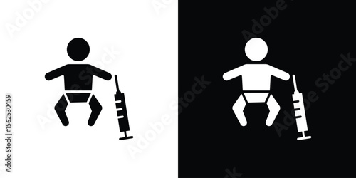 Baby Vaccination icon symbol. simple design editable.