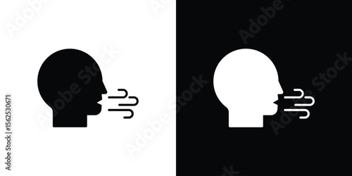 Breath icon symbol. simple design editable.