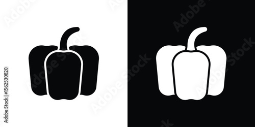 Capsicum icon symbol. simple design editable.